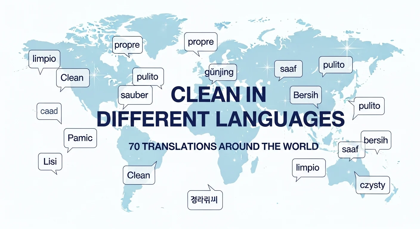 Clean in Different Languages: 70 Ways to Say Clean Around the World