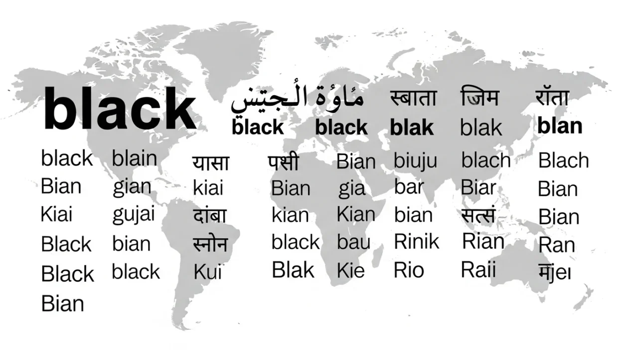 Black in Different Languages