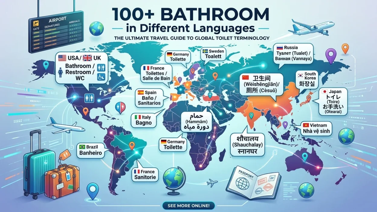 Bathroom in Different Languages