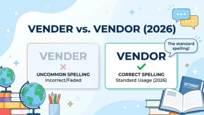 Vender vs Vendor