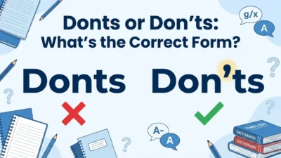 Donts or Don’ts