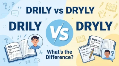Drily vs Dryly