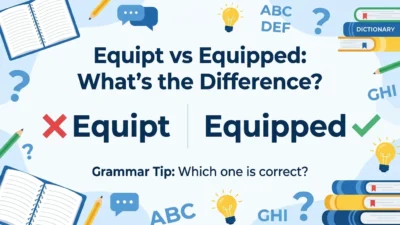 Equipt vs Equipped